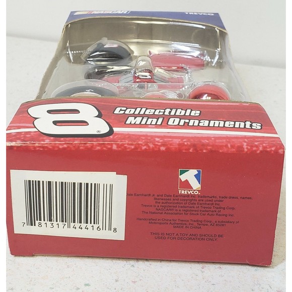 NASCAR DALE EARNHARDT JR #8 COLLECTIBLE MINI ORNAMENTS SET TREVCO NIB Set of 6 - Picture 4 of 7